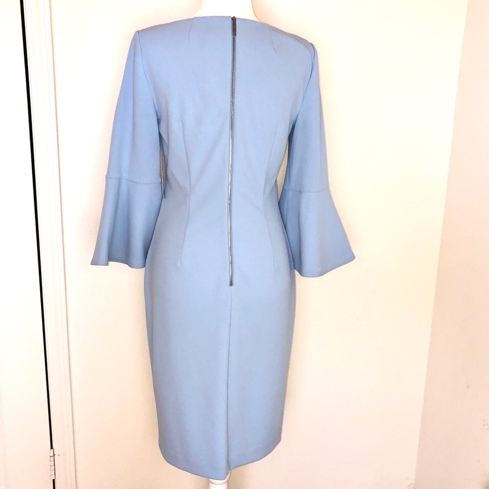 Jessica H Bell Sleeve Light Blue Dress. Size 6 - Picture 4 of 12